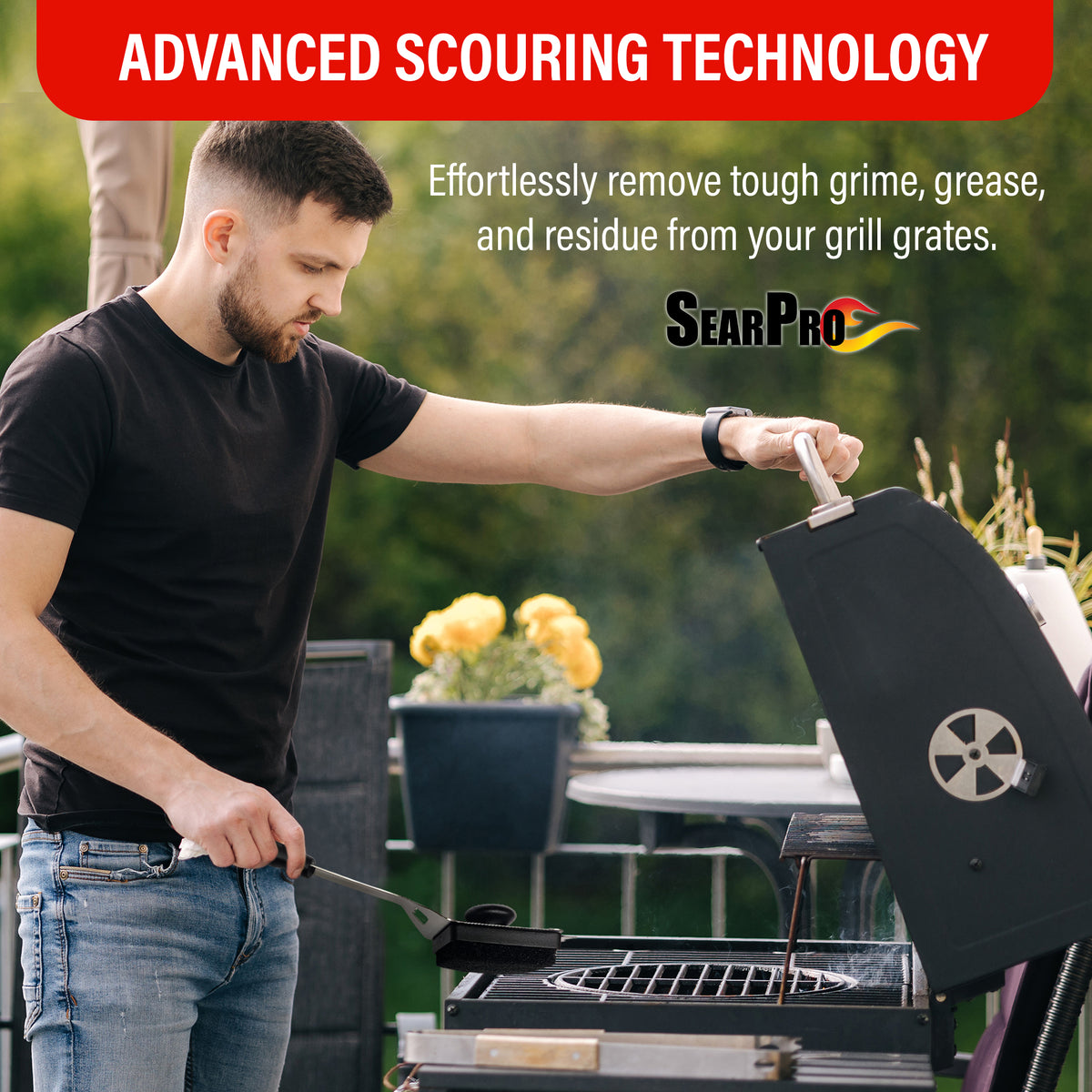 SearPro 4-IN-1 GRILL SPATULA WITH SCOUR PAD (IN STOCK BIGGEST SALE IN 5 YEARS!!!!)
