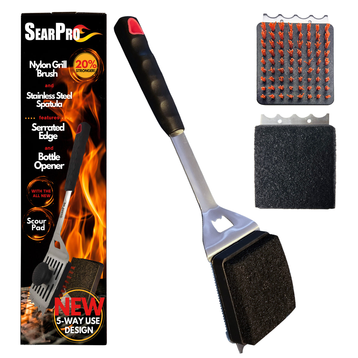 SearPro 5-1 Grill Brush Combo