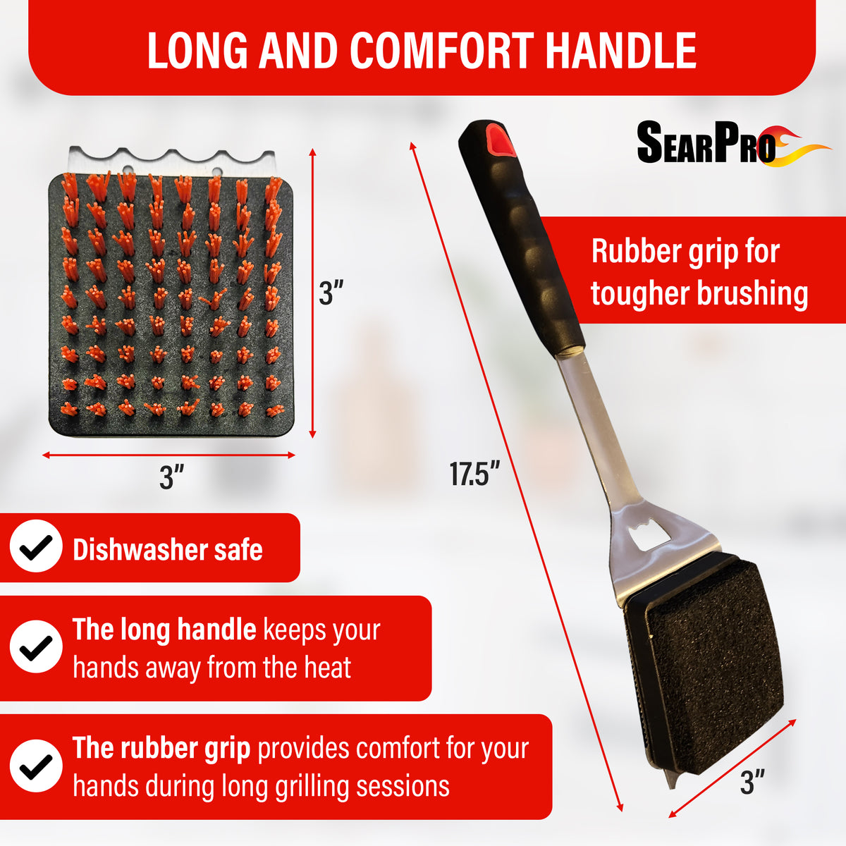 SearPro 5-1 Grill Brush Combo