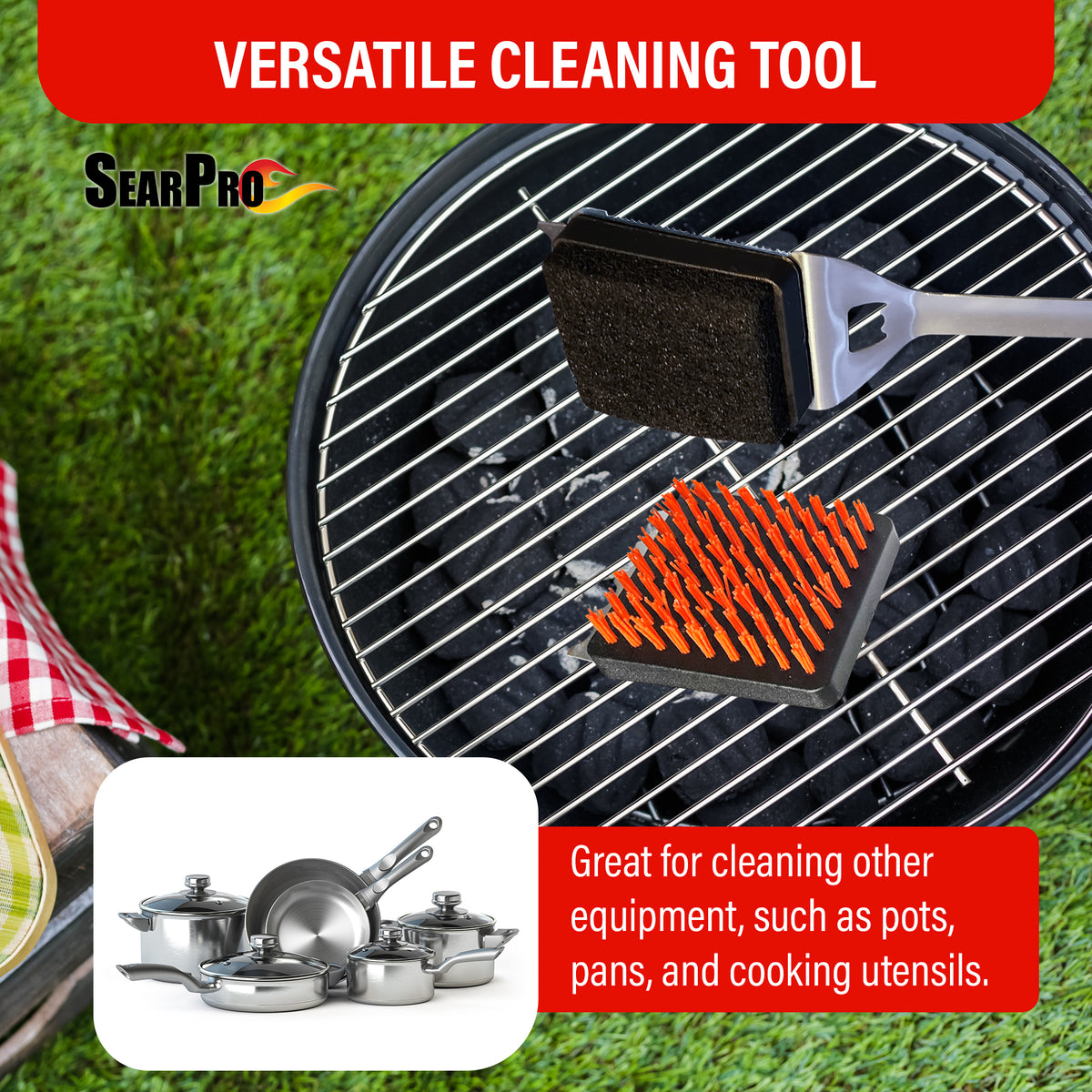SearPro 5-1 Grill Brush Combo