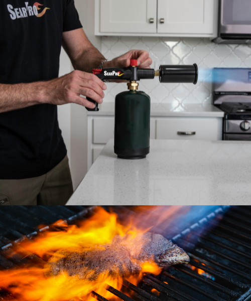 POWERFUL Grill Torch Charcoal Starter,Propane Searing Torch,Charcoal  Lighter Campfire Starter,Sear pro,Sous Vide,Kitchen torch, Charcoal BBQ  Grill