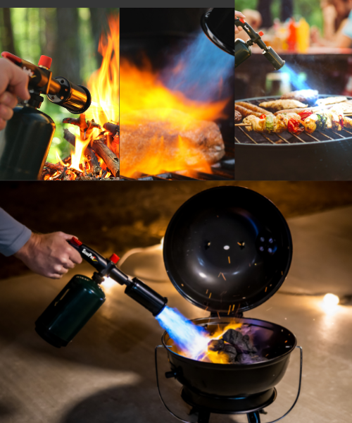 POWERFUL Grill Torch Charcoal Starter,Propane Searing Torch,Charcoal  Lighter Campfire Starter,Sear pro,Sous Vide,Kitchen torch, Charcoal BBQ  Grill